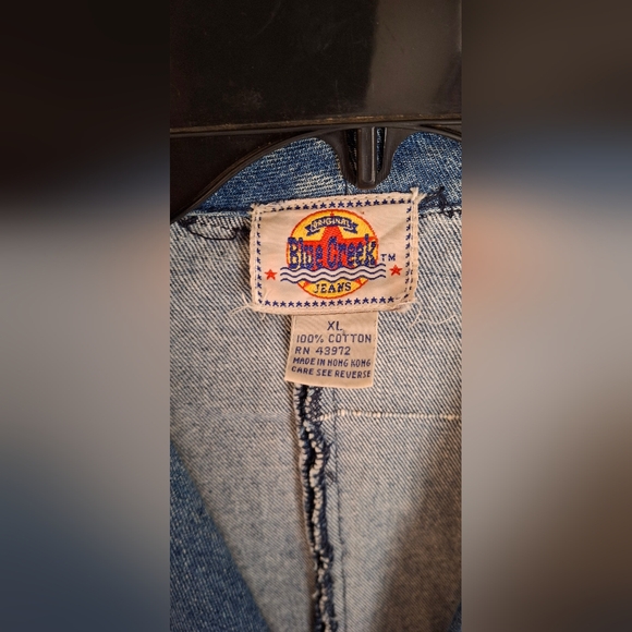 Vintage 80s jacket Sz S blue creek cotton  XL Embellished Jewels boho western - Picture 2 of 11